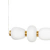 Lampa wisząca BRILLA-6, 125 cm - LED, złota, nieregularne białe kule