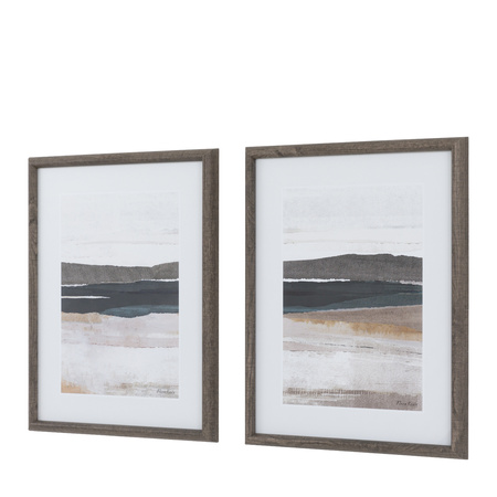 Obraz w ramie „Drift Away” – szary, 54 × 4 × 69 cm, zestaw 2 szt.