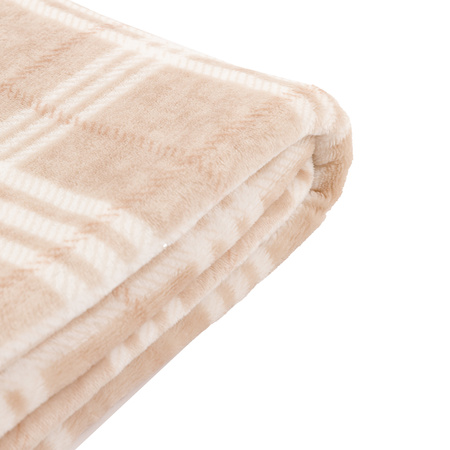 Checkmate Rolled Fleece Almond 1400x1800mm