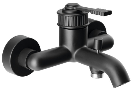 VERSI bateria wannowa ścienna, czarny mat