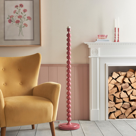 Higgledy Floor Lamp Base Gloss Pink Clay Paint