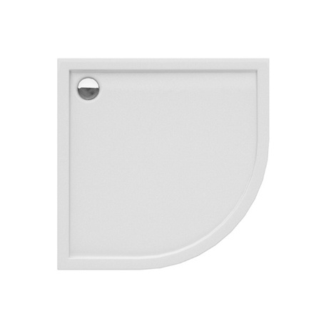 Brodzik NEW CANTARE półokrągły R55 100x100x4,5 obudowa zintegrowana gł. 2,5 cm, o90