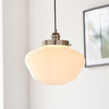 Camberley 1 Pendant Light Bright Bickel Opal Glass