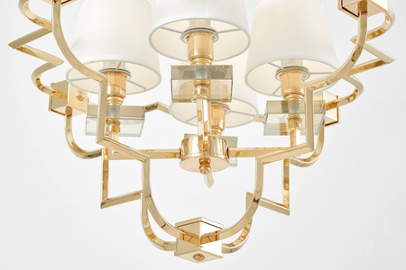 LAMPA WISZĄCA NOWOCZESNA BIAŁO-ZŁOTA BALTIMORE W4
