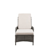 Leżak ogrodowy ASCOT Lounger – regulowany, technorattan, poduszki