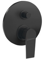 KAI bateria prysznicowa podtynkowa, 2 wyjścia, czarny mat