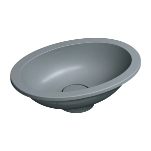 SHELL M+ umywalka podblatowa, 38 x 25 cm, ash grey mat