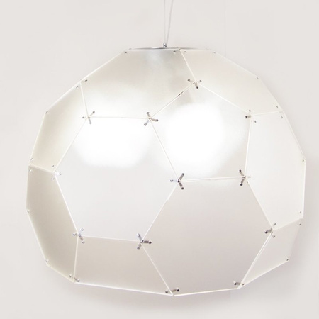 Lampa wisząca DOME nowoczesna, geometryczna z chromowanymi detalami 80 cm