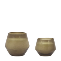 Glass Filled Candle Green Lime Basil &Manderin 2pk