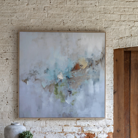 Obraz w ramie „New Day” – szary, 100 × 3 × 100 cm