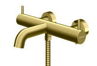Axel Brushed Gold Bateria wannowo-prysznicowa termostatyczna