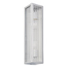 Newham Bathroom 2 Wall Light Chrome/Clear Ribbed