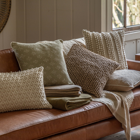 Lanzo Woven Cushion Sage 450x450mm