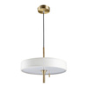 Lampa wisząca ARTDECO 35 cm - biało - złota do salonu
