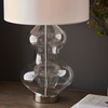 Kelda Shaped Table Lamp Satin Brass Vintage White
