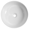 ALETTE ceramiczna umywalka nablatowa, wysoka, średnica 41cm, biały