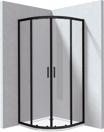 Kabina prysznicowa z brodzikiem półokrągła - 90x90 cm