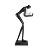 Lampa podłogowa WOMAN-2 BLACK 190 cm czarna figura kobiety z białymi kloszami