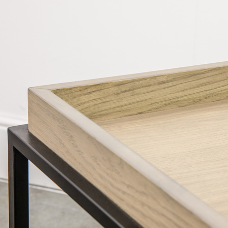 Stolik pomocniczy Forden Tray, szary, 550 x 550 x 600 mm
