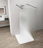 ESCA BLACK MATT jednoczęściowa kabina przysznicowa Walk-In, szkło matowe, 1100 mm