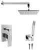 LATUS zestaw prysznicowy podtynkowy z baterią podtynkową, 2 wyjścia, chrom