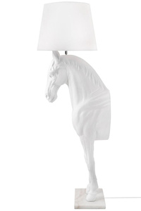 MOOSEE lampa podłogowa KOŃ HORSE STAND    M biała - włókno szklane