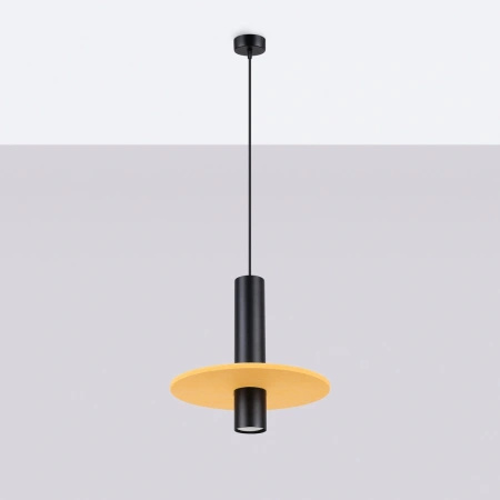 Lampa wisząca PELTA 1 czarna/żółta