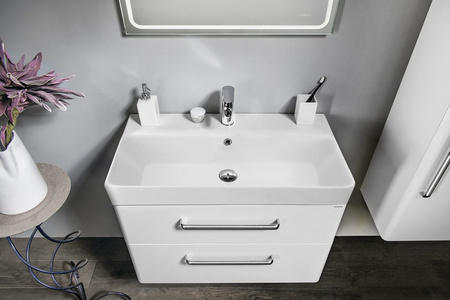 THEIA szafka umywalkowa 75,6x50x44,2cm, 2 szuflady, biała