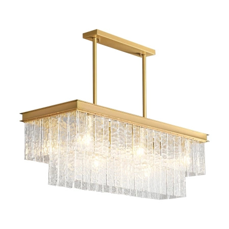 Lampa wisząca ICELAND  100 cm - mosiądz, szkło kryształowe