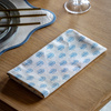 Fleur Floral Stamp Napkins Blue 4pk 450x450mm