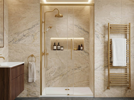 LUXOR GOLD MATT drzwi 1100mm, szkło czyste