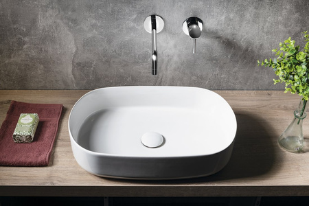 RHAPSODY bateria umywalkowa ścienna, dwuelementowa, chrom