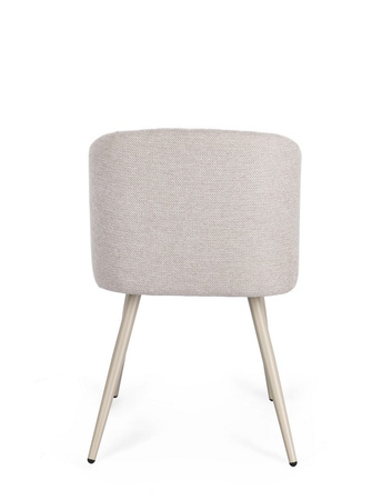 Krzesło BIZZOTTO QUEEN – ciepły szary / taupe (2 szt.)