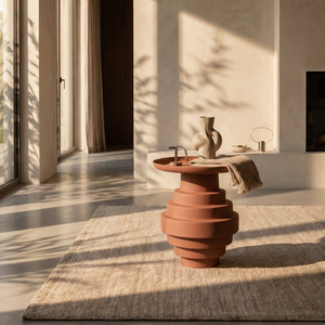 BIZZOTTO Stolik kawowy AMBA 35,5 cm – terracotta, stal malowana, nowoczesny design