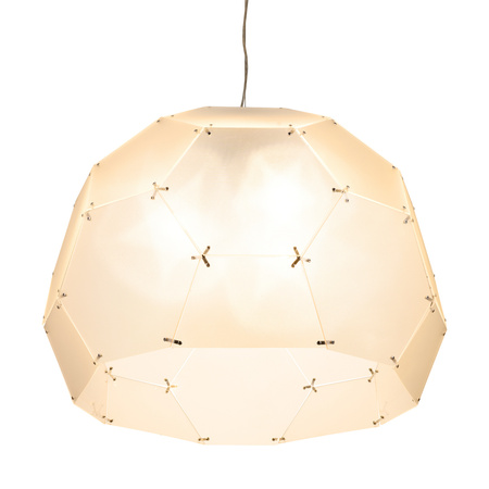 Lampa wisząca DOME nowoczesna, geometryczna z chromowanymi detalami 80 cm