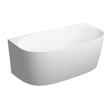 VALENCIA M+ wanna przyścienna, 148 x 77 cm, biały połysk