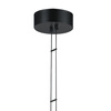 Lampa wisząca COCO 1, 40 cm - LED, czarny minimalistyczny ring