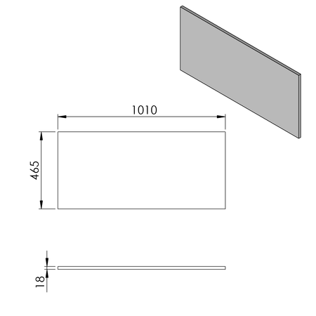 Blat DTDL 101x1,8x46,5cm, dąb cuneo