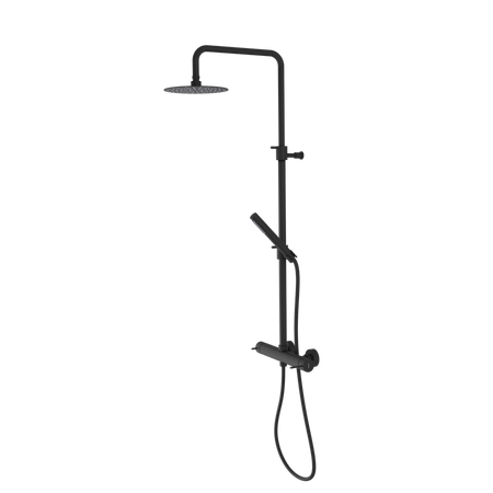 ULTRASAN zestaw prysznicowy z baterią dźwigniową, czarny mat