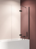 Parawan nawannowy NESTA BLACK 1D P 120x150 czyste 6mm Active Shield 2.0