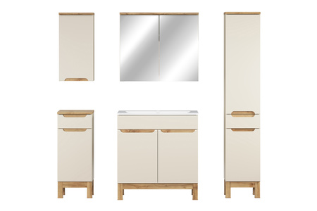 Zestaw meblowy 80cm z umywalką meblową SKY, szafką wysoką i szafką z lustrem