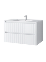 Szafka łazienkowa z umywalką 80 cm, biały mat MELITO 002-SU80-01+UP4530-800