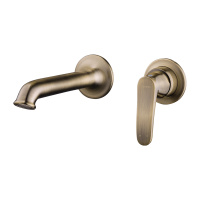 ART DECO bateria umywalkowa podtynkowa, brąz antyczny szczotkowany