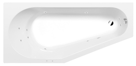 TIGRA L wanna z hydromasażem, 150x75x46cm, Active Hydro, chrom