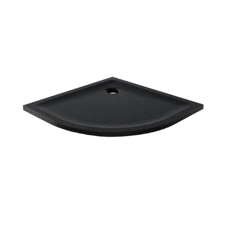 Brodzik MILD STONE akrylowy półokrągy R55 90x90x4,5 czarny