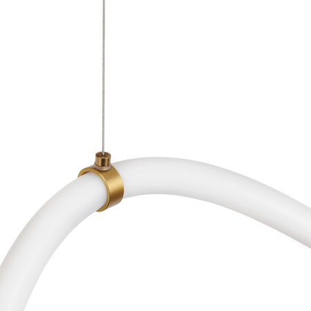 Lampa wisząca SNAKE LED 400 cm - elastyczny przewód LED, 3000K, złote uchwyty