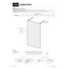 Ścianka prysznicowa COMO Solo - brązowy / 120 cm / grafit szczotkowany