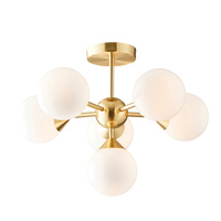 Oscar 6 Ceiling Light Brushed Gold