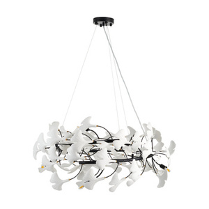 Lampa wisząca BOTANIKA 80 cm -czarna, G9, regulowana, designerska