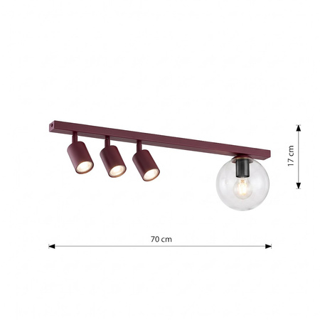 BASTER 4 BURGUNDY TRANSPARENT